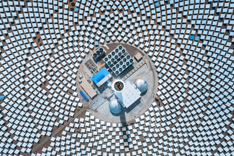 Concentrated solar power aerial view